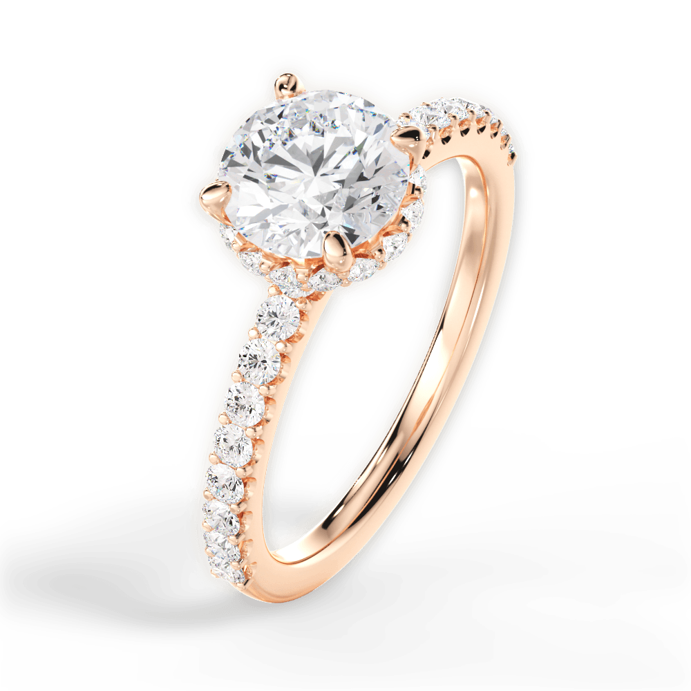 14kt Rose Gold/18kt Rose Gold/round/side