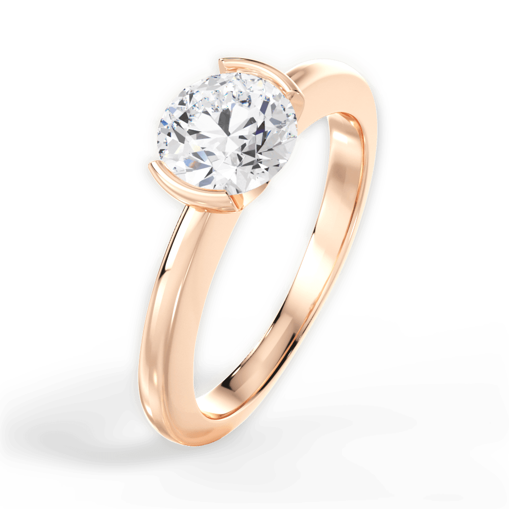 14kt Rose Gold/18kt Rose Gold/round/side