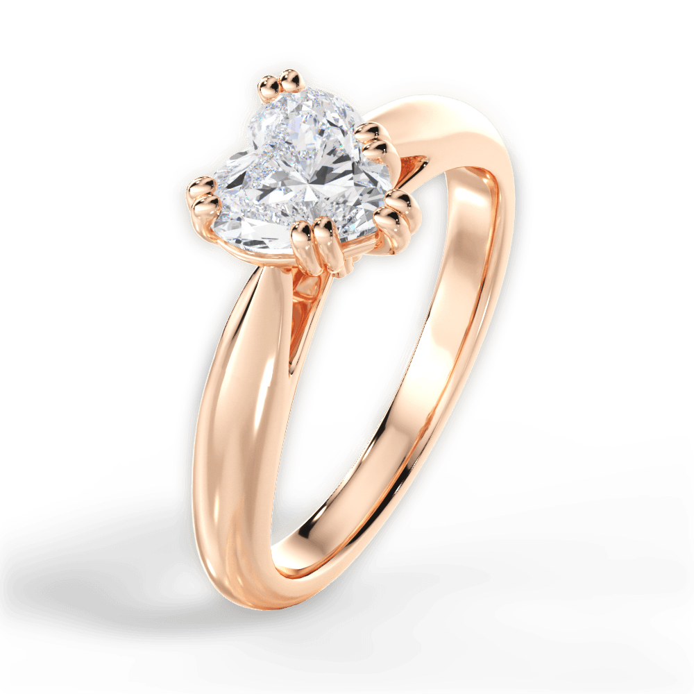 14kt Rose Gold/18kt Rose Gold/heart/side