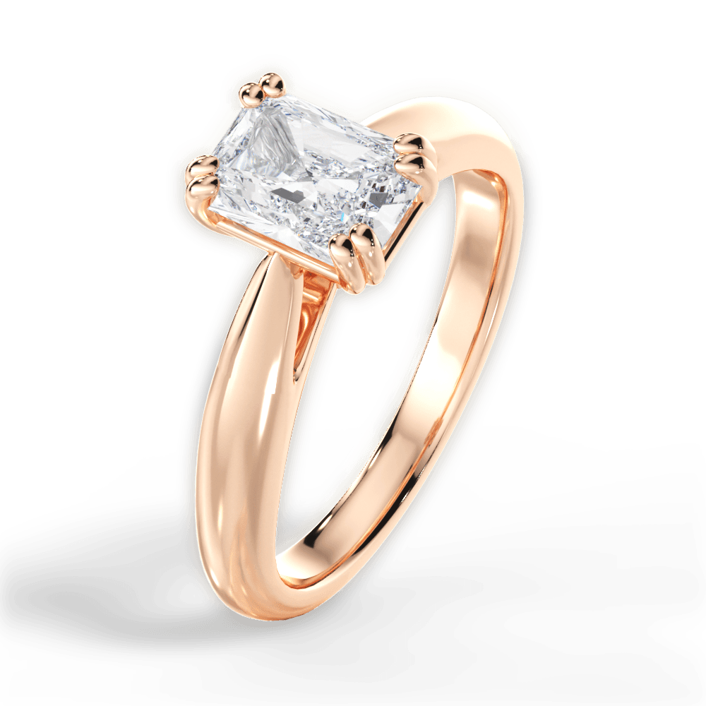 14kt Rose Gold/18kt Rose Gold/radiant/side