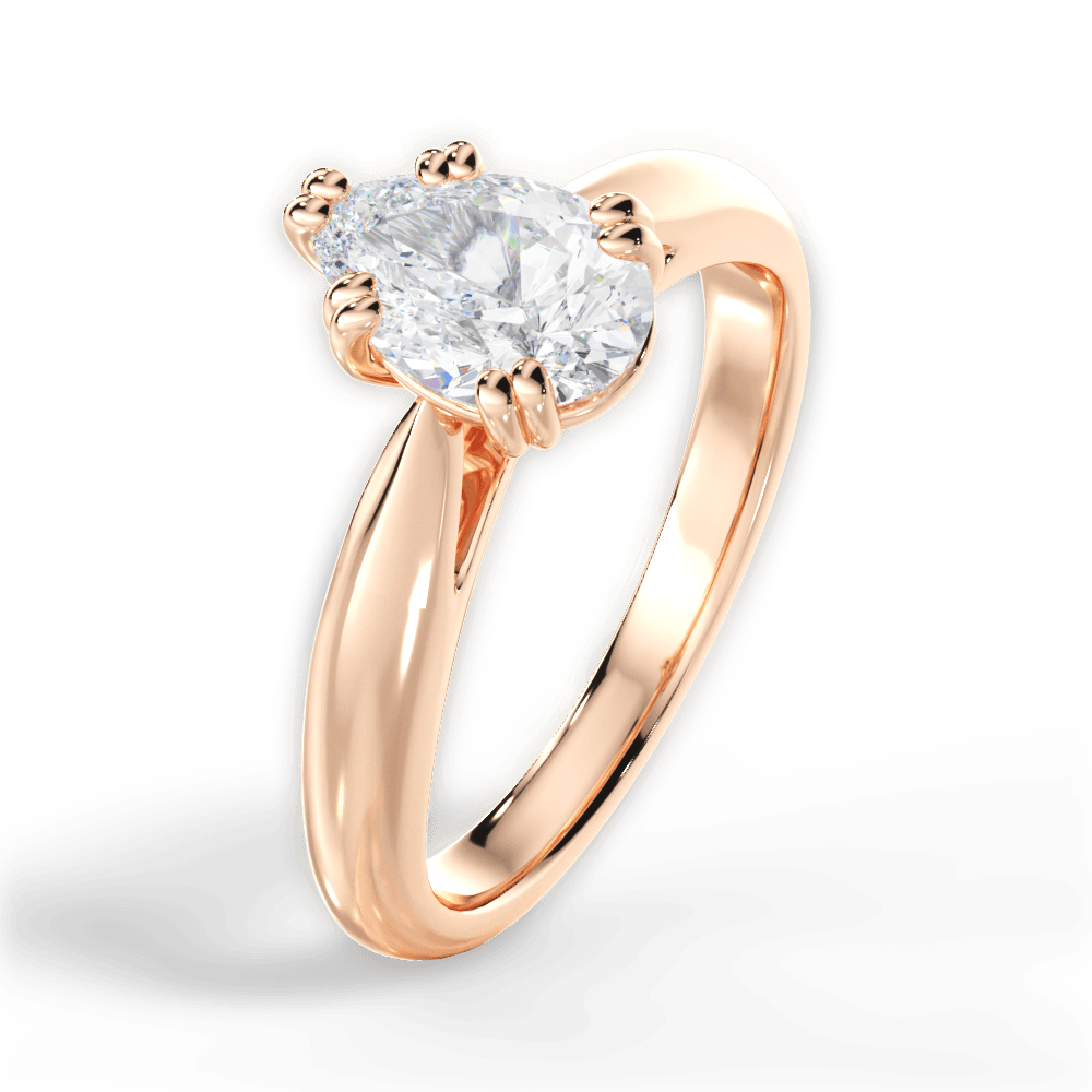 14kt Rose Gold/18kt Rose Gold/pear/side