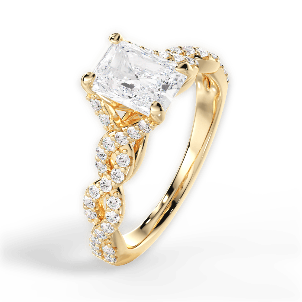 14kt Yellow Gold/18kt Yellow Gold/radiant/side
