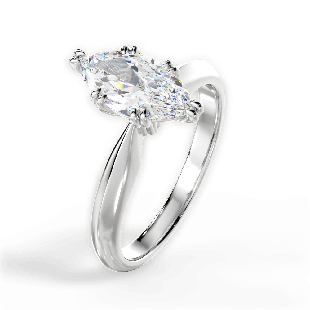 14kt White Gold/18kt White Gold/Platinum/marquise/side