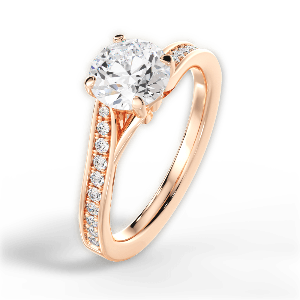 14kt Rose Gold/18kt Rose Gold/round/side