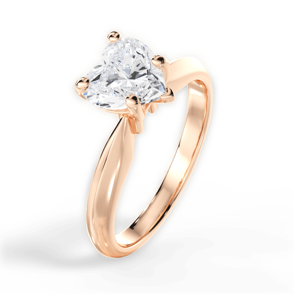 14kt Rose Gold/18kt Rose Gold/heart/side