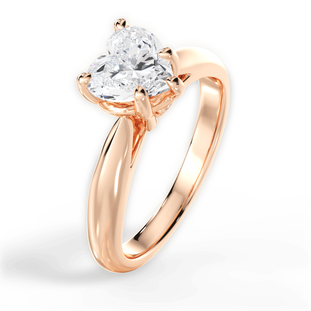 14kt Rose Gold/18kt Rose Gold/heart/side