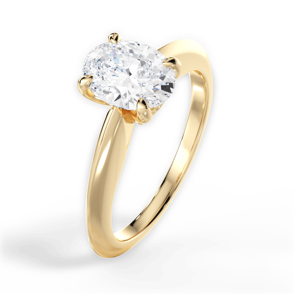 14kt Yellow Gold/18kt Yellow Gold/oval/side