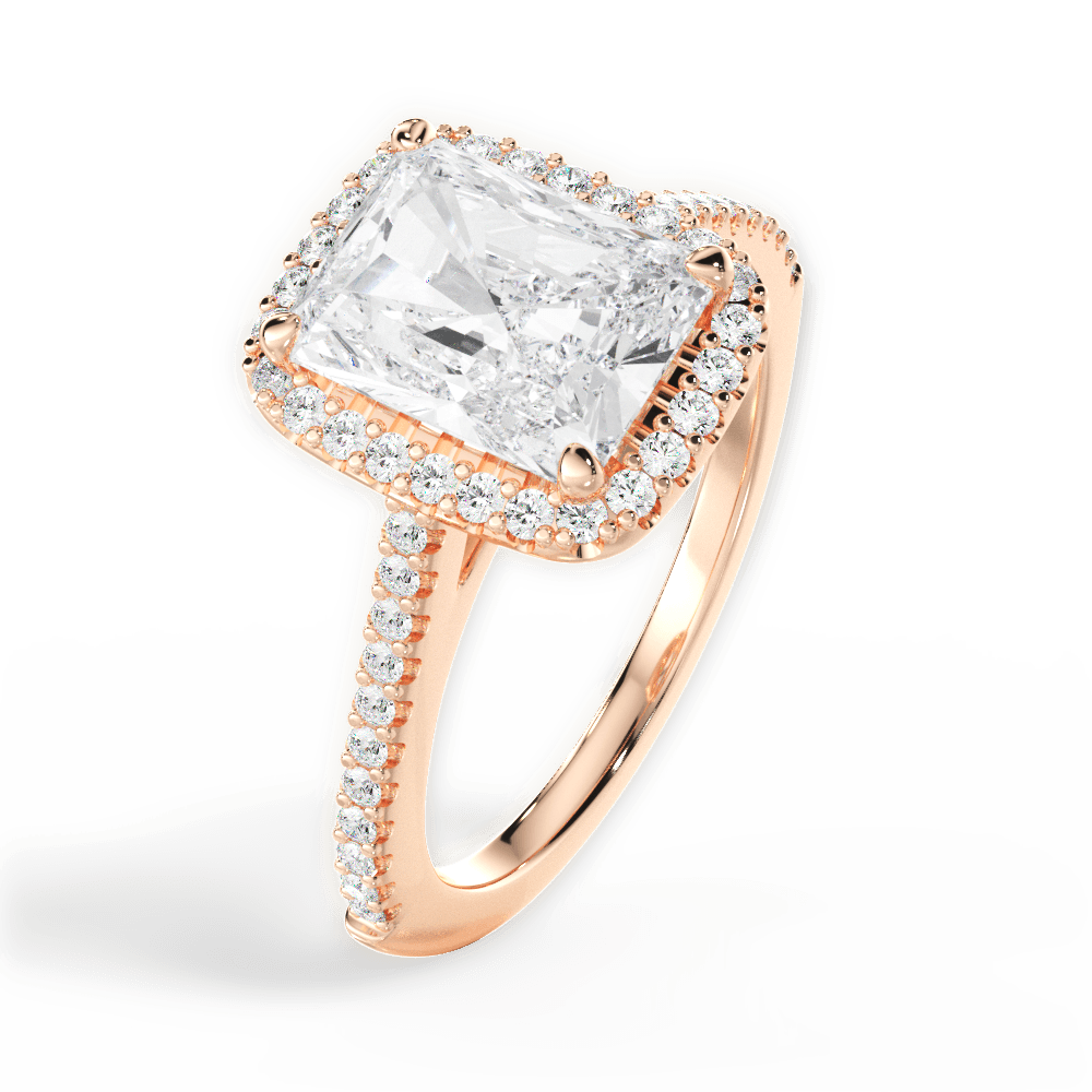 14kt Rose Gold/18kt Rose Gold/radiant/side
