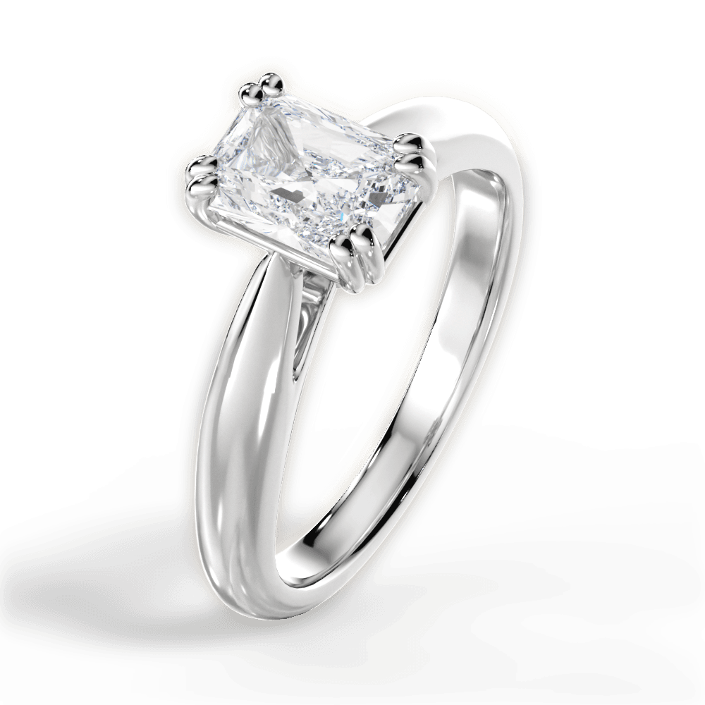 14kt White Gold/18kt White Gold/Platinum/radiant/side