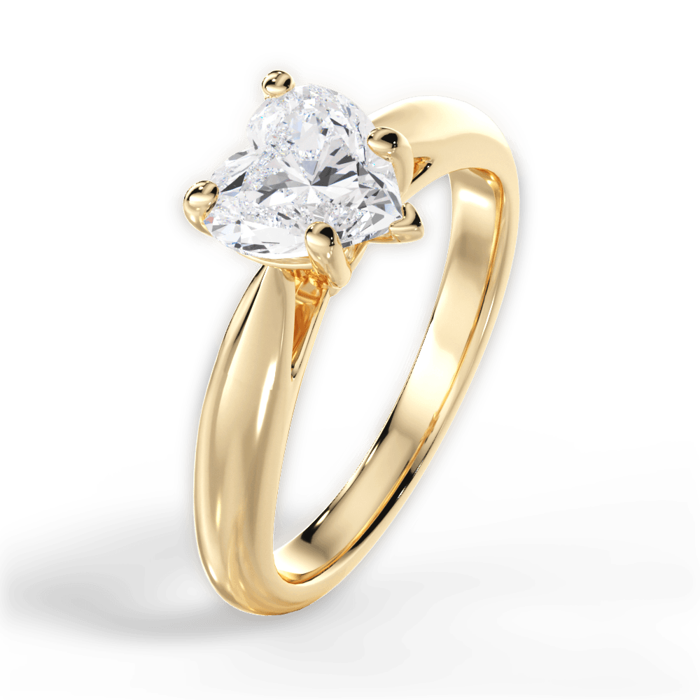 14kt Yellow Gold/18kt Yellow Gold/heart/side