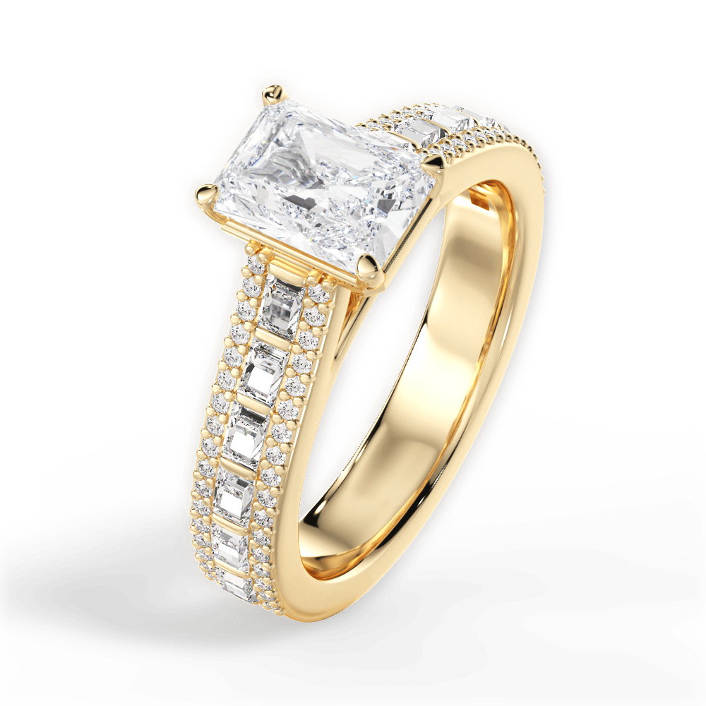 14kt Yellow Gold/18kt Yellow Gold/radiant/side