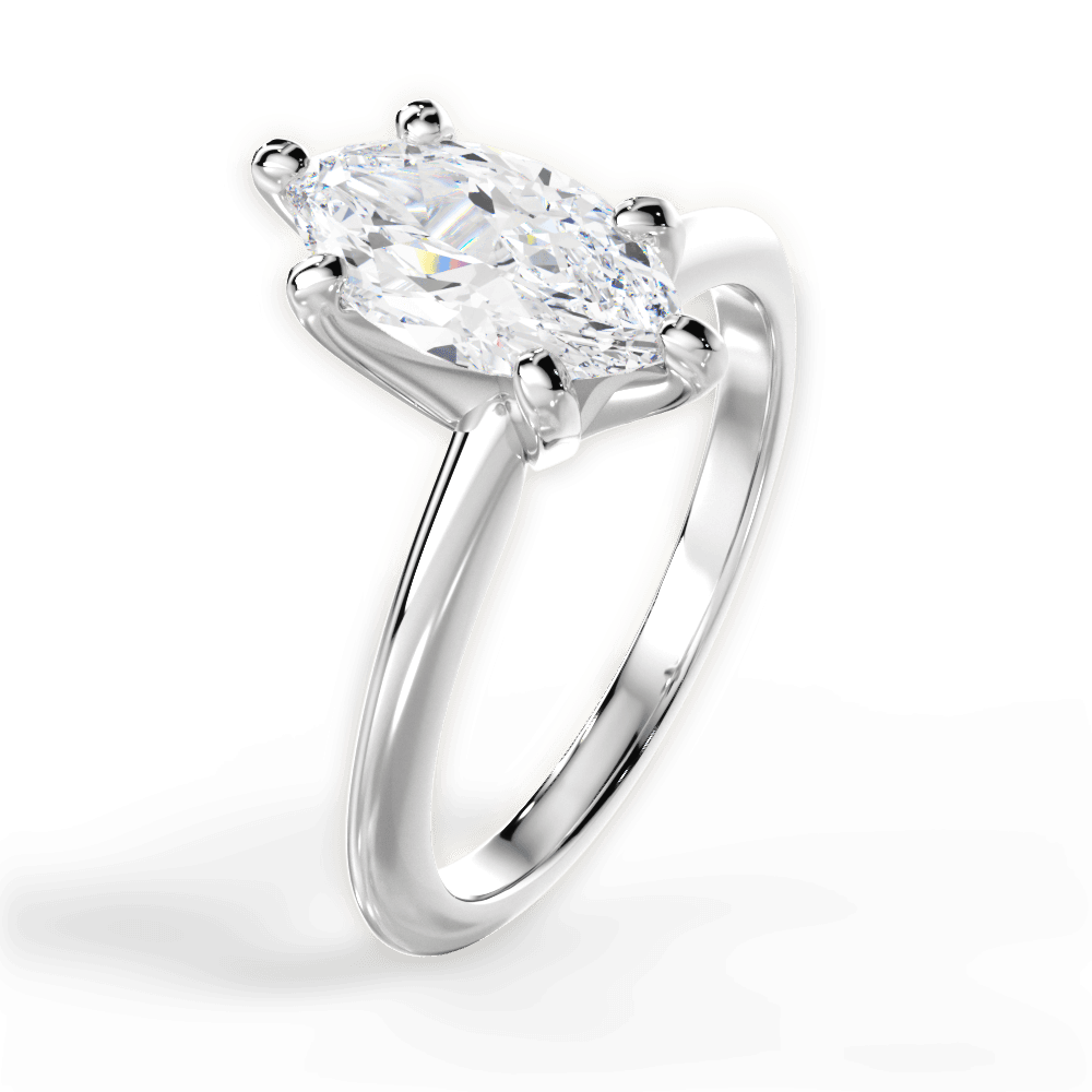 14kt White Gold/18kt White Gold/Platinum/marquise/side