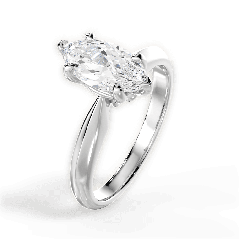 14kt White Gold/18kt White Gold/Platinum/marquise/side