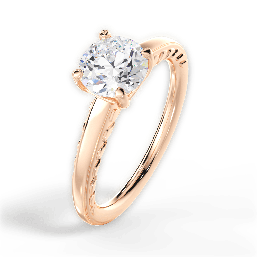 14kt Rose Gold/18kt Rose Gold/round/side