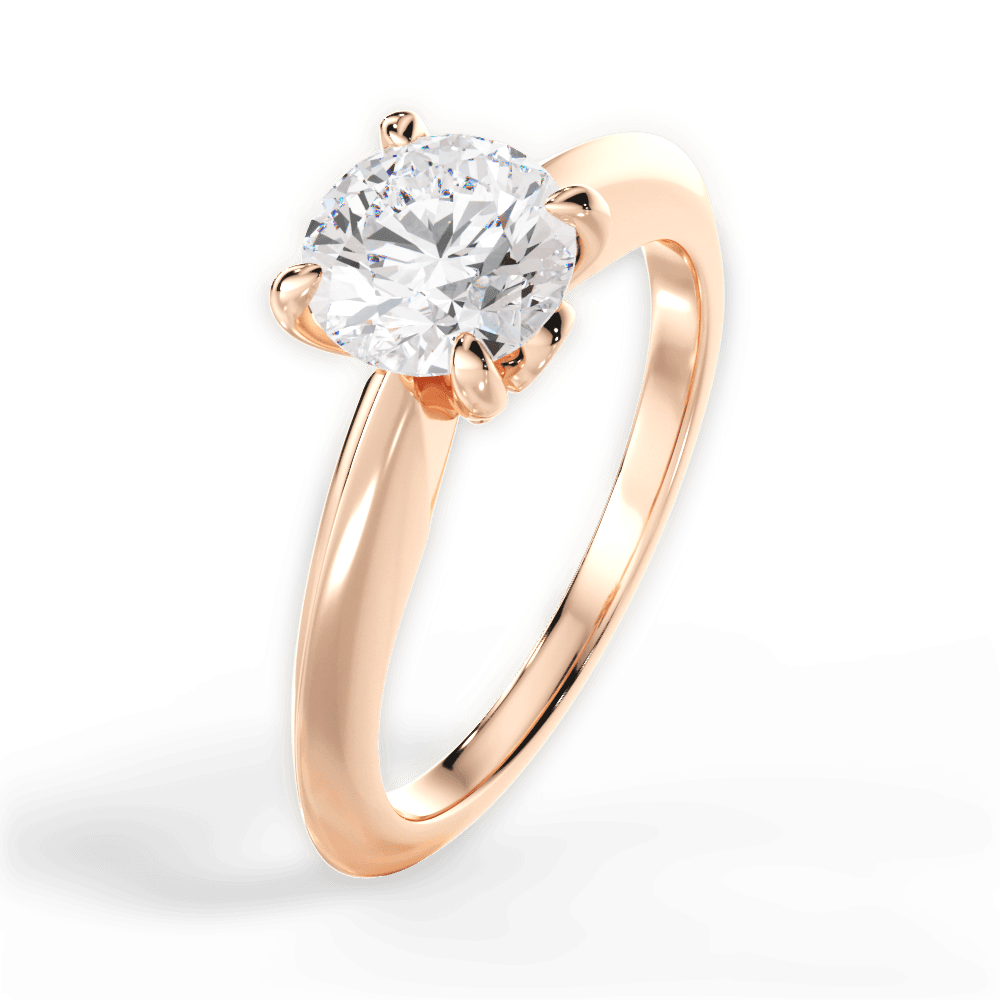14kt Rose Gold/18kt Rose Gold/round/side