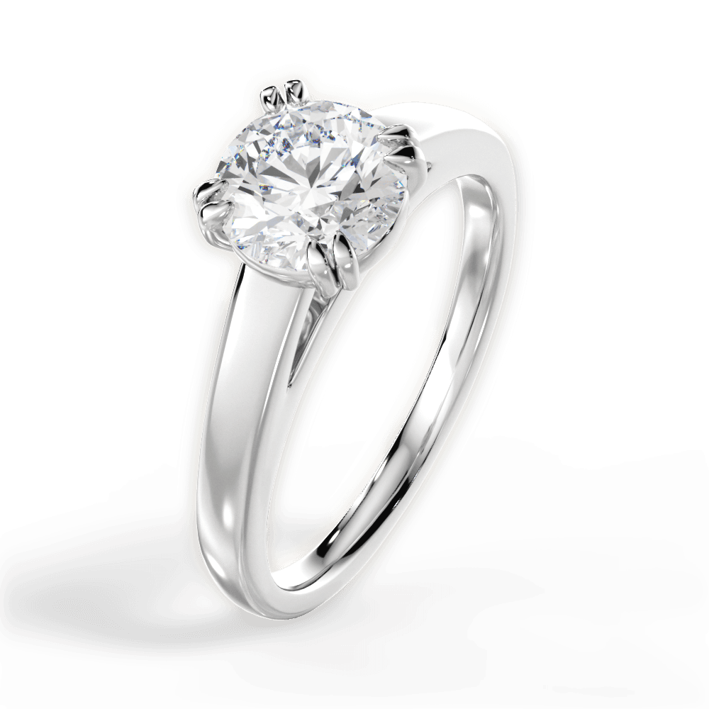 14kt White Gold/18kt White Gold/Platinum/round/side