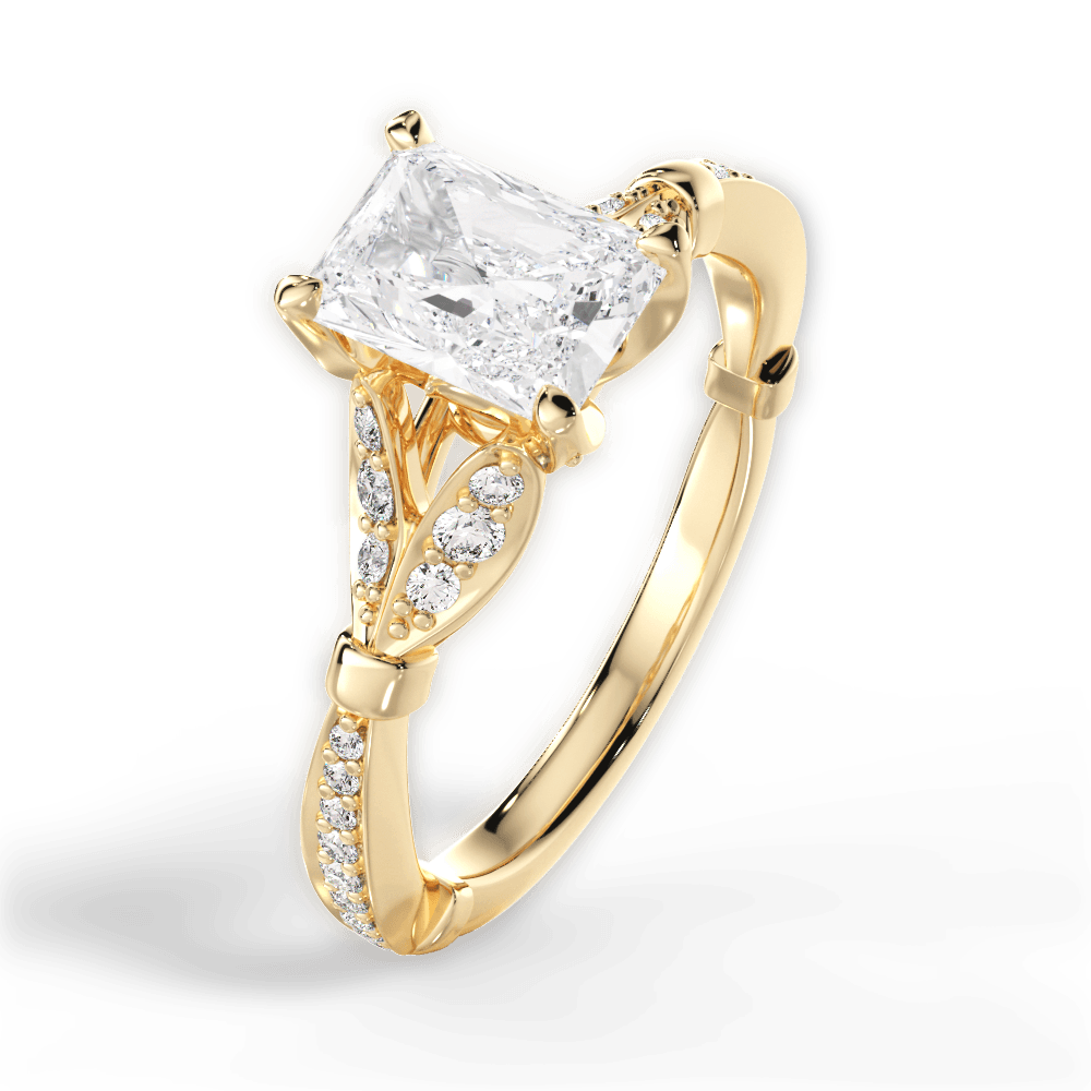 14kt Yellow Gold/18kt Yellow Gold/radiant/side