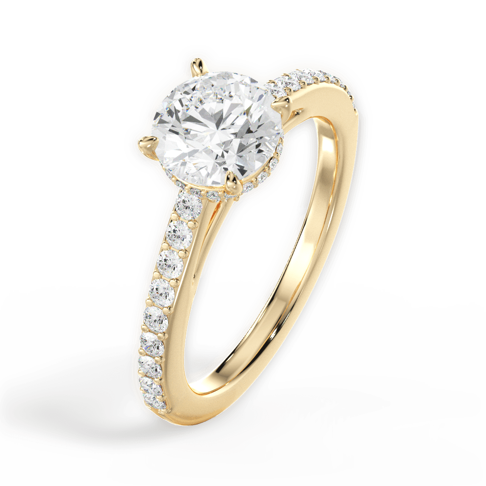 14kt Yellow Gold/18kt Yellow Gold/round/side