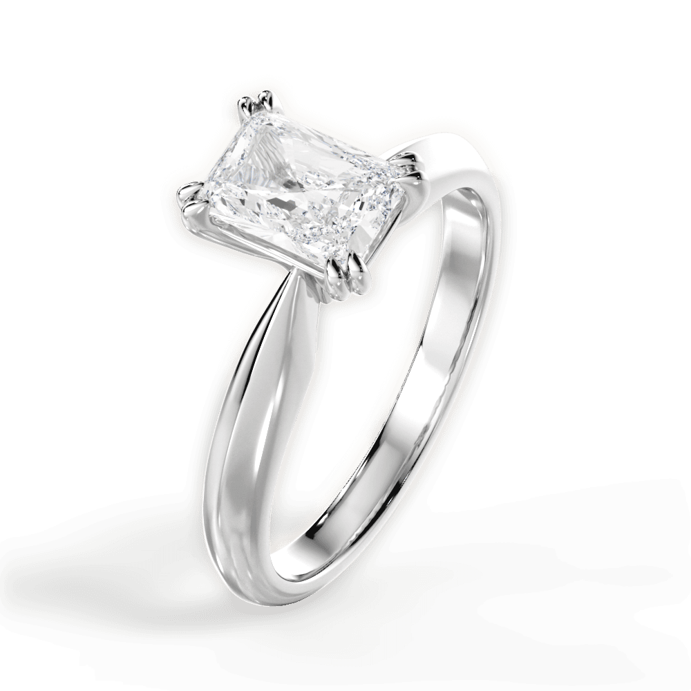 14kt White Gold/18kt White Gold/Platinum/radiant/side