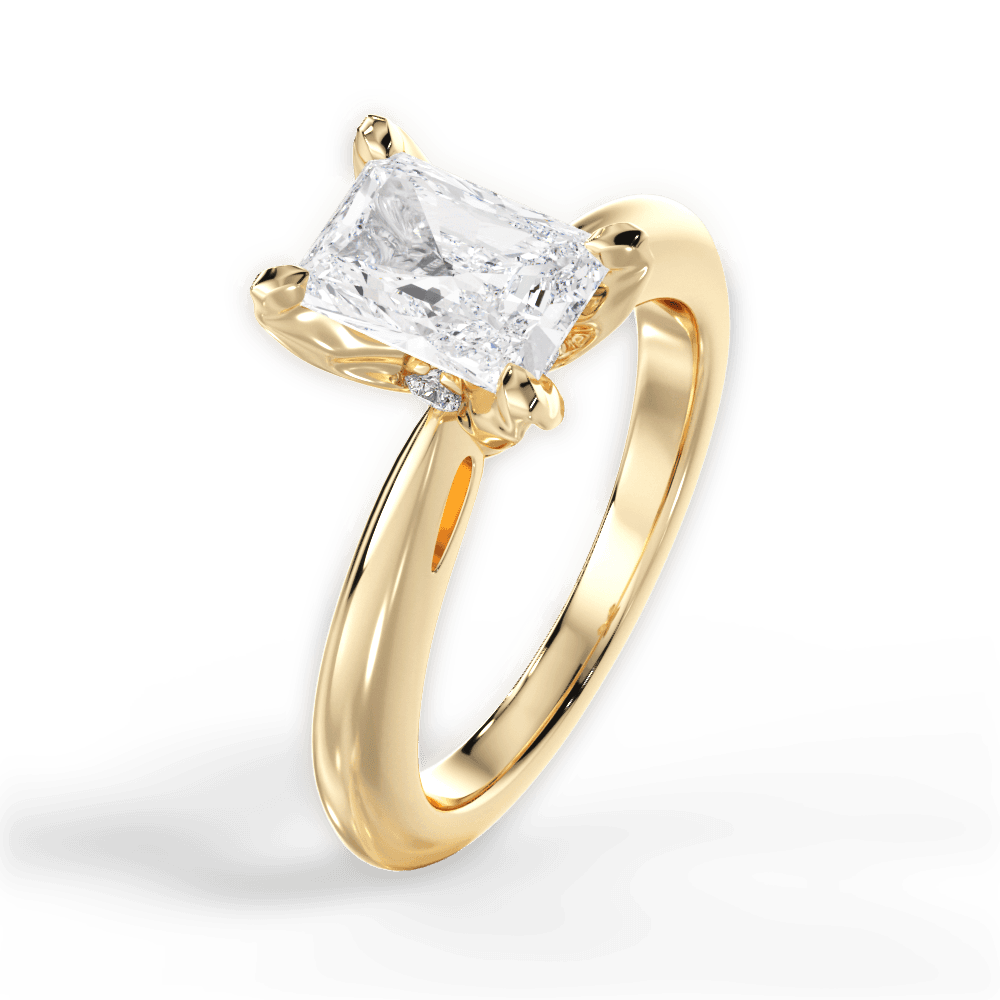 14kt Yellow Gold/18kt Yellow Gold/radiant/side