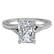 sidestone radiant cut engagement ring