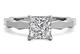 solitaire princess cut engagement ring