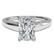 solitaire radiant cut engagement ring