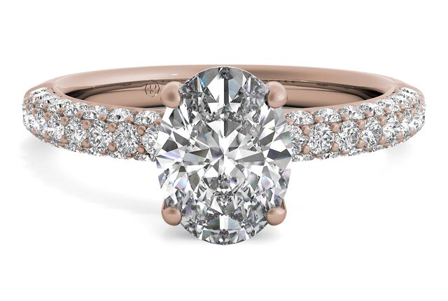 oval rose gold engagement ring