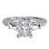 three stone radiant cut engagement ring