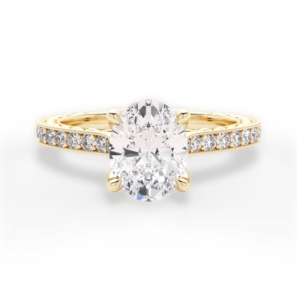 14kt Yellow Gold/18kt Yellow Gold/oval/top