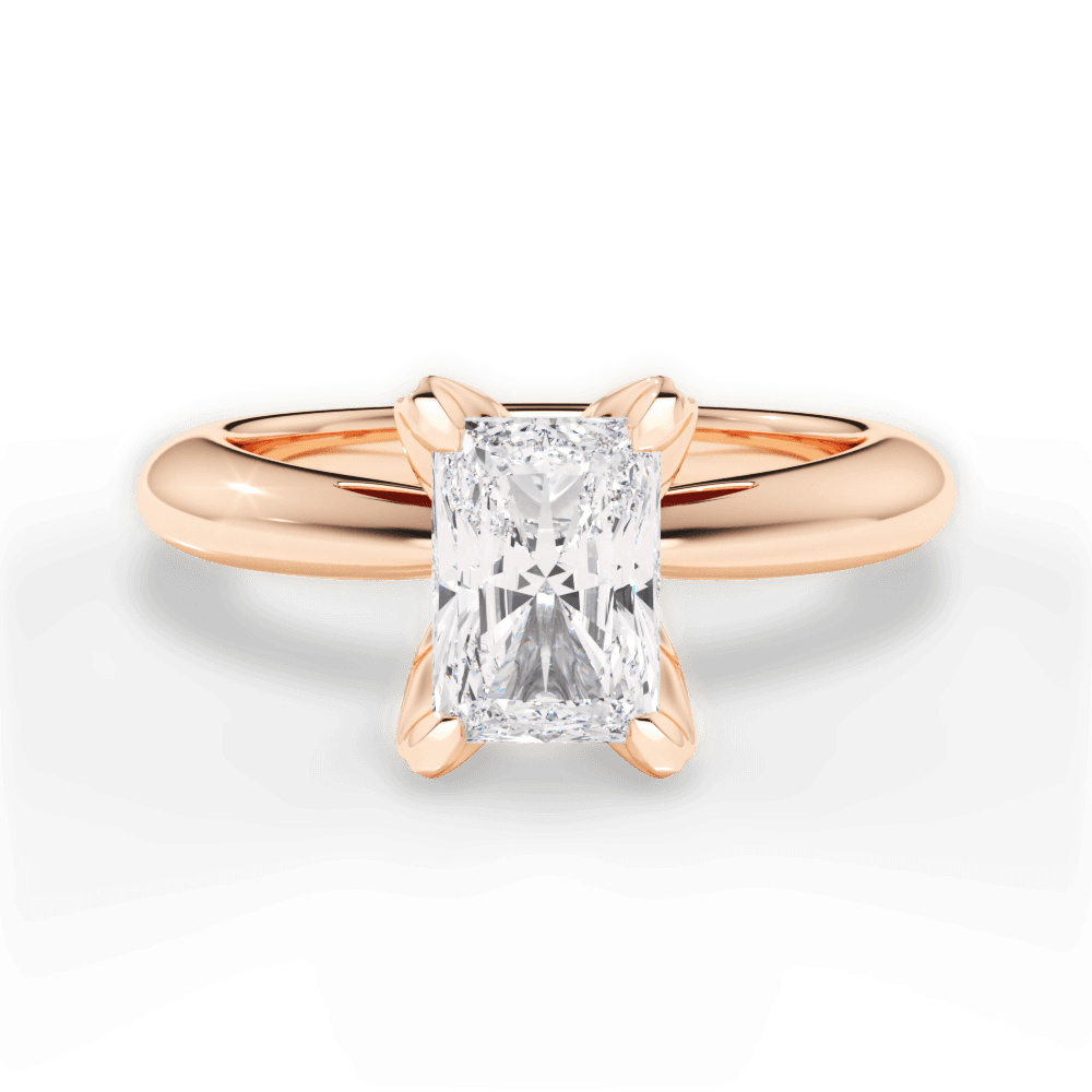 14kt Rose Gold/18kt Rose Gold/radiant/top