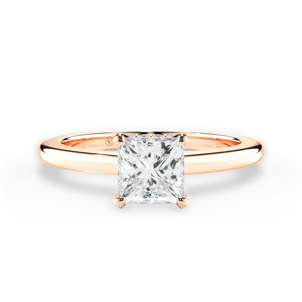 14kt Rose Gold/18kt Rose Gold/princess/top