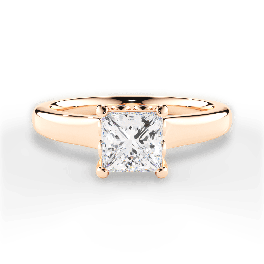 14kt Rose Gold/18kt Rose Gold/princess/top