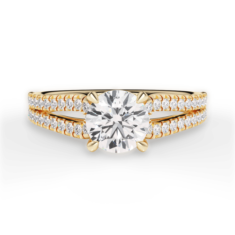 14kt Yellow Gold/18kt Yellow Gold/round/top