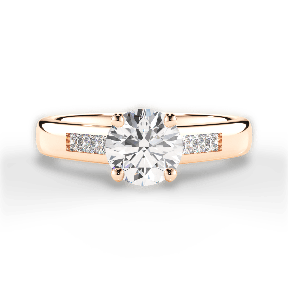 14kt Rose Gold/18kt Rose Gold/round/top