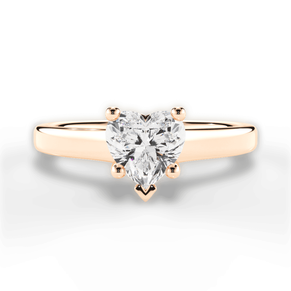 14kt Rose Gold/18kt Rose Gold/heart/top