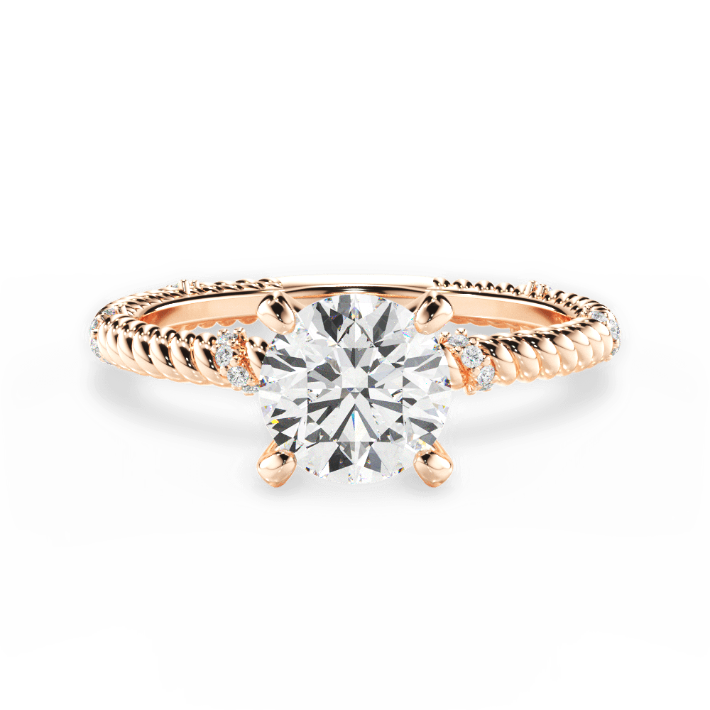 14kt Rose Gold/18kt Rose Gold/round/top