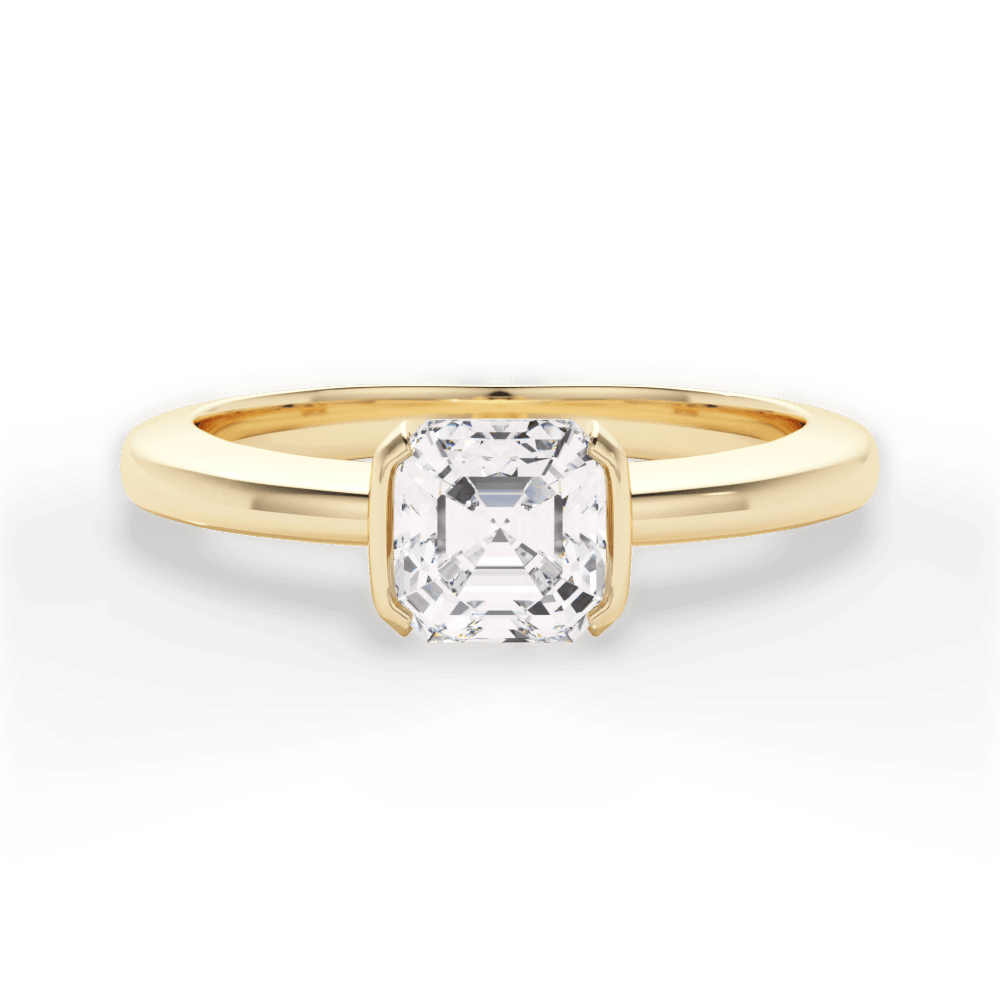 14kt Yellow Gold/18kt Yellow Gold/asscher/top
