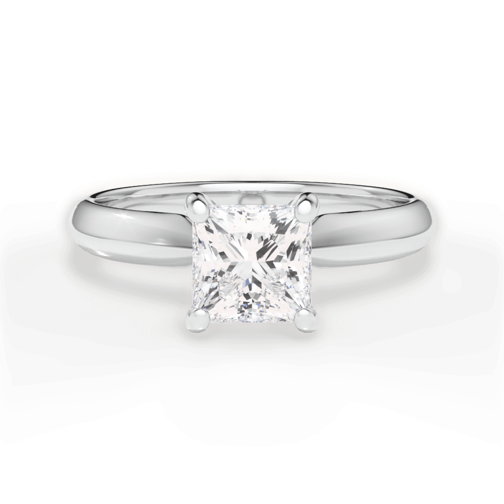 14kt White Gold/18kt White Gold/Platinum/princess/top