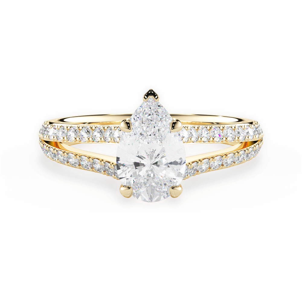 14kt Yellow Gold/18kt Yellow Gold/pear/top