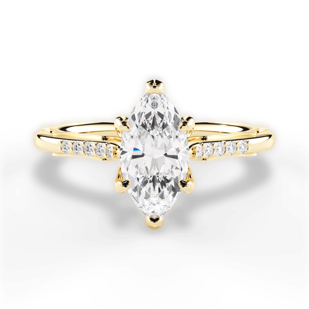 14kt Yellow Gold/18kt Yellow Gold/marquise/top