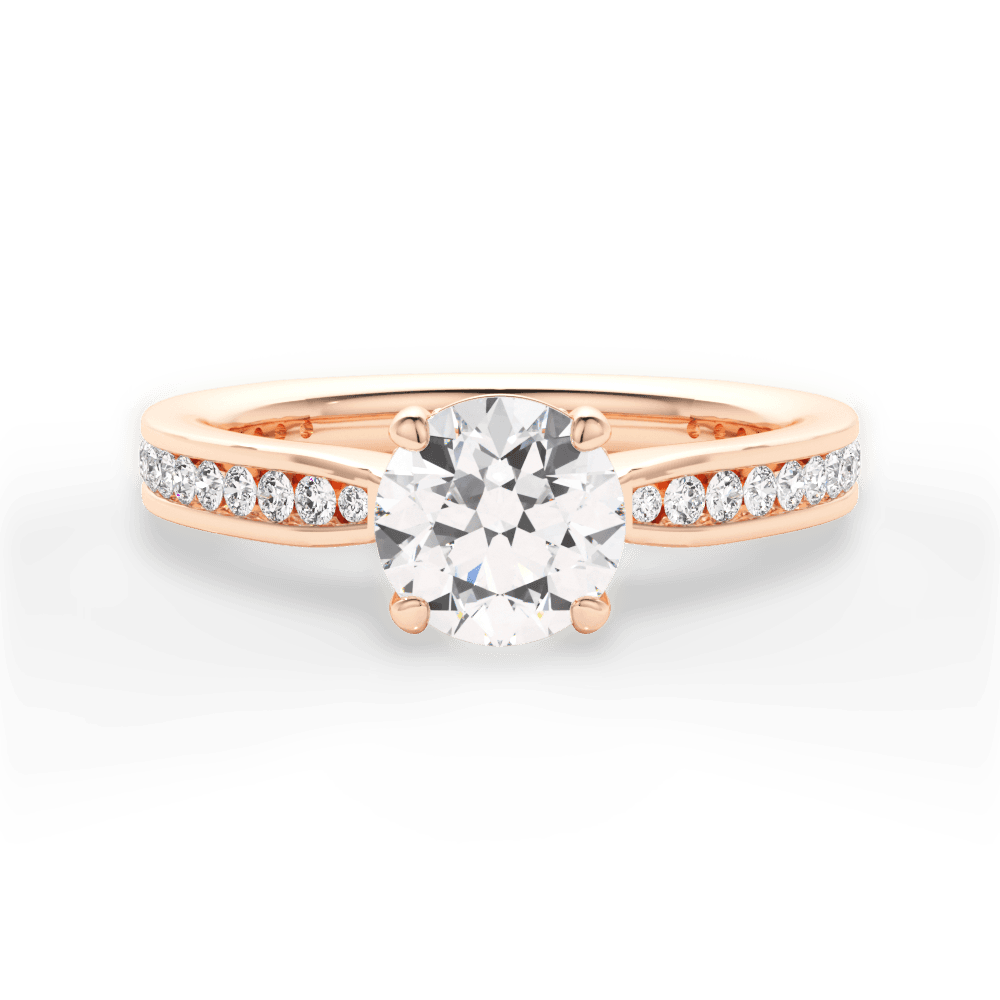 14kt Rose Gold/18kt Rose Gold/round/top