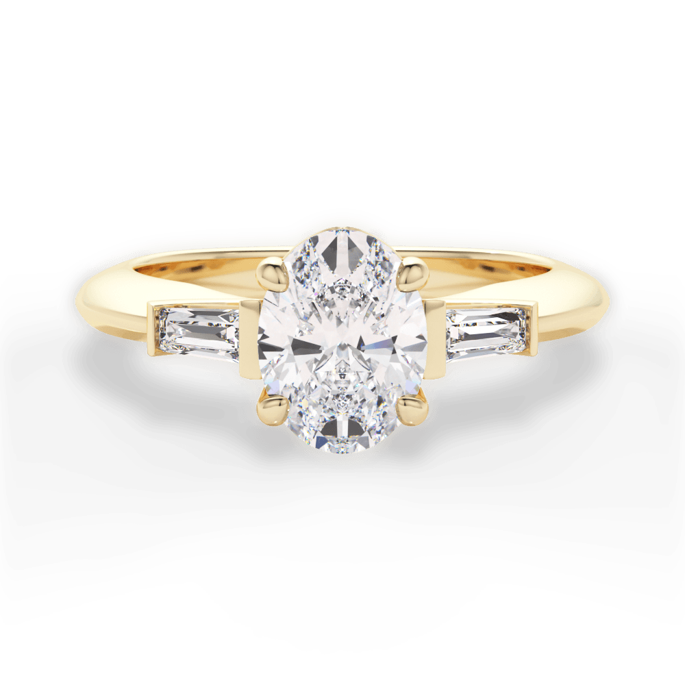 14kt Yellow Gold/18kt Yellow Gold/oval/top