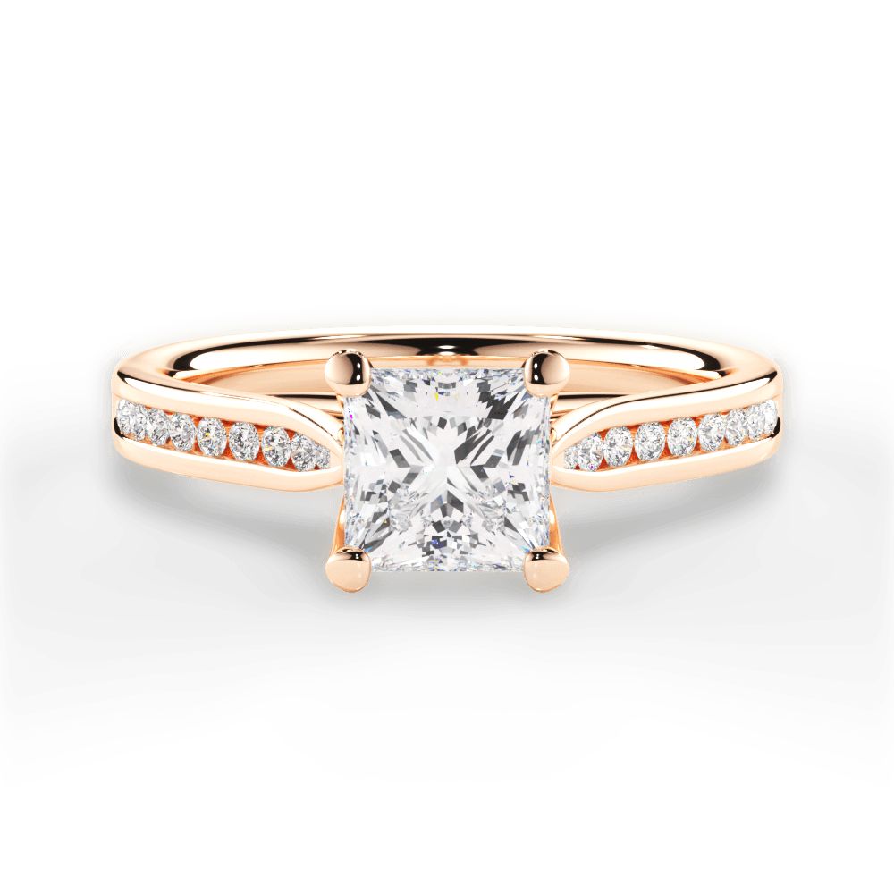 14kt Rose Gold/18kt Rose Gold/princess/top
