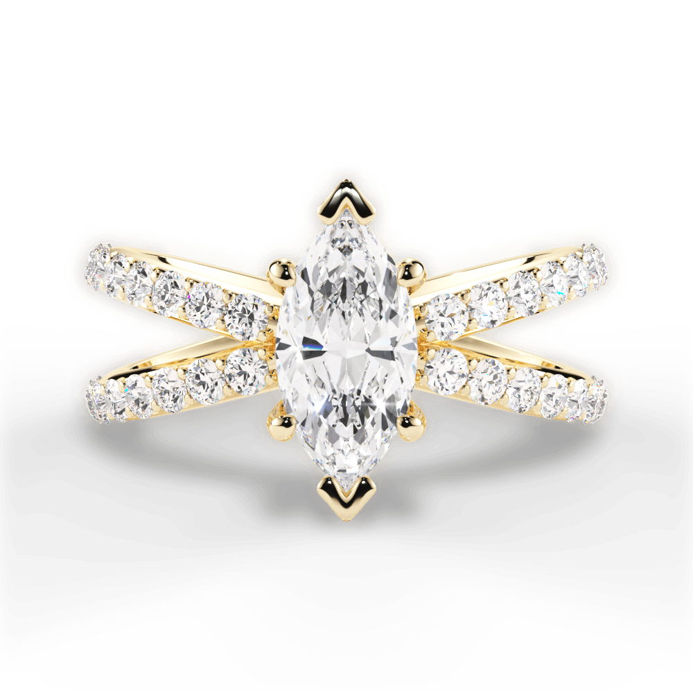 14kt Yellow Gold/18kt Yellow Gold/marquise/top