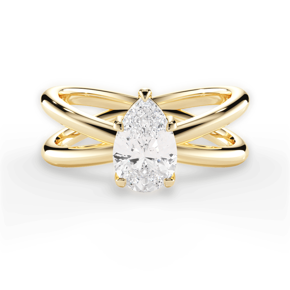 14kt Yellow Gold/18kt Yellow Gold/pear/top