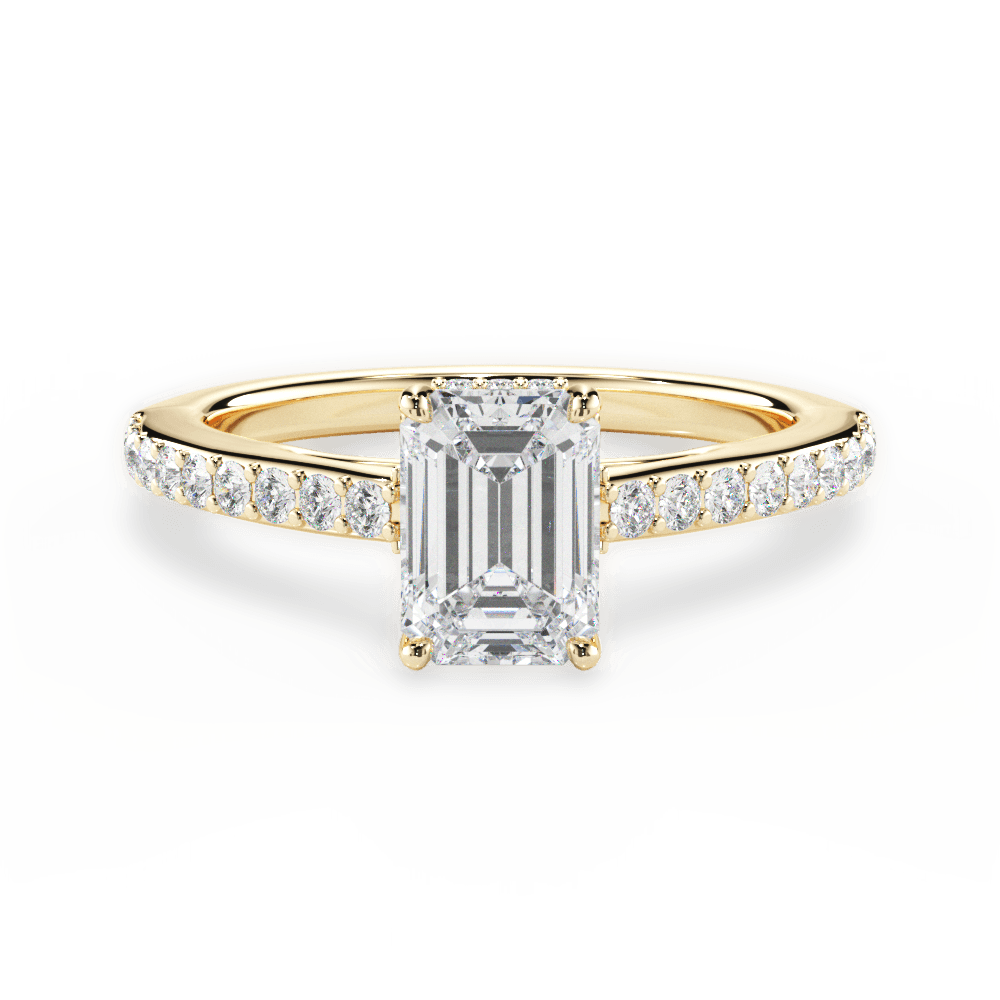 14kt Yellow Gold/18kt Yellow Gold/emerald/top