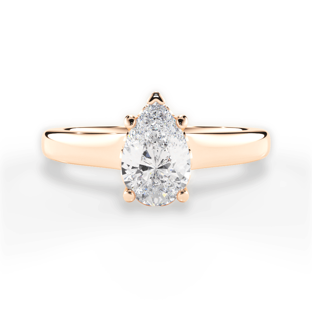 14kt Rose Gold/18kt Rose Gold/pear/top