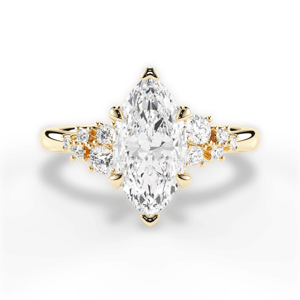 14kt Yellow Gold/18kt Yellow Gold/marquise/top