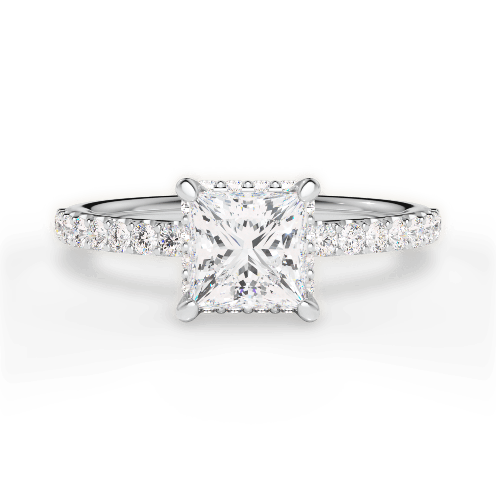14kt White Gold/18kt White Gold/Platinum/princess/top
